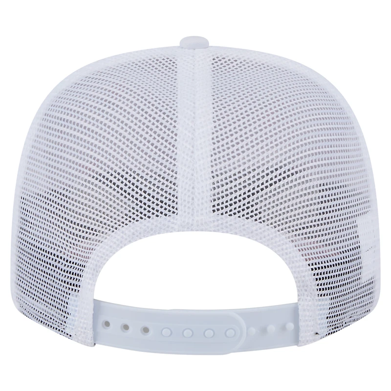 Casquette extensible à bouton-pression New Era blanche Las Vegas Raiders Adventure Flamingo Pattern 9SEVENTY pour homme