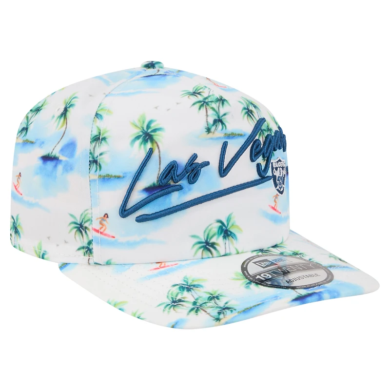 Men's New Era White Las Vegas Raiders Aloha 19TWENTY Adjustable Hat