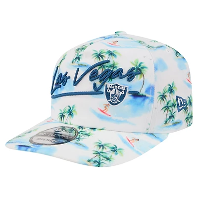 Men's New Era White Las Vegas Raiders Aloha 19TWENTY Adjustable Hat