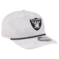Men's New Era  White Las Vegas Raiders Camo Rope 9SEVENTY Adjustable Hat