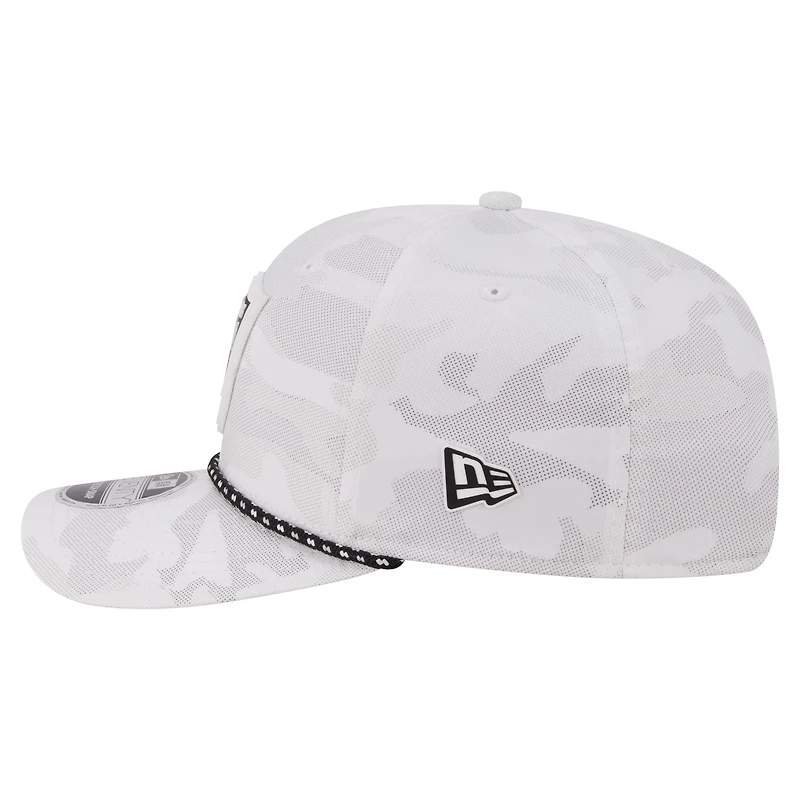 Casquette ajustable New Era blanche Las Vegas Raiders Camo Rope 9SEVENTY pour homme