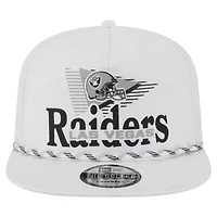 Men's New Era White Las Vegas Raiders Collide Golfer Snapback Hat