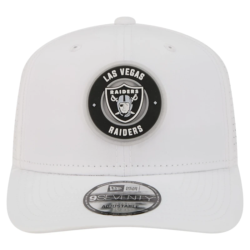 Men's New Era White Las Vegas Raiders COOLERA 9SEVENTY Adjustable Hat