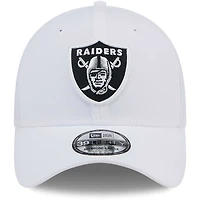 Men's New Era White Las Vegas Raiders Main 39THIRTY Flex Hat