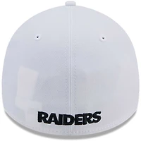 Men's New Era White Las Vegas Raiders Main 39THIRTY Flex Hat
