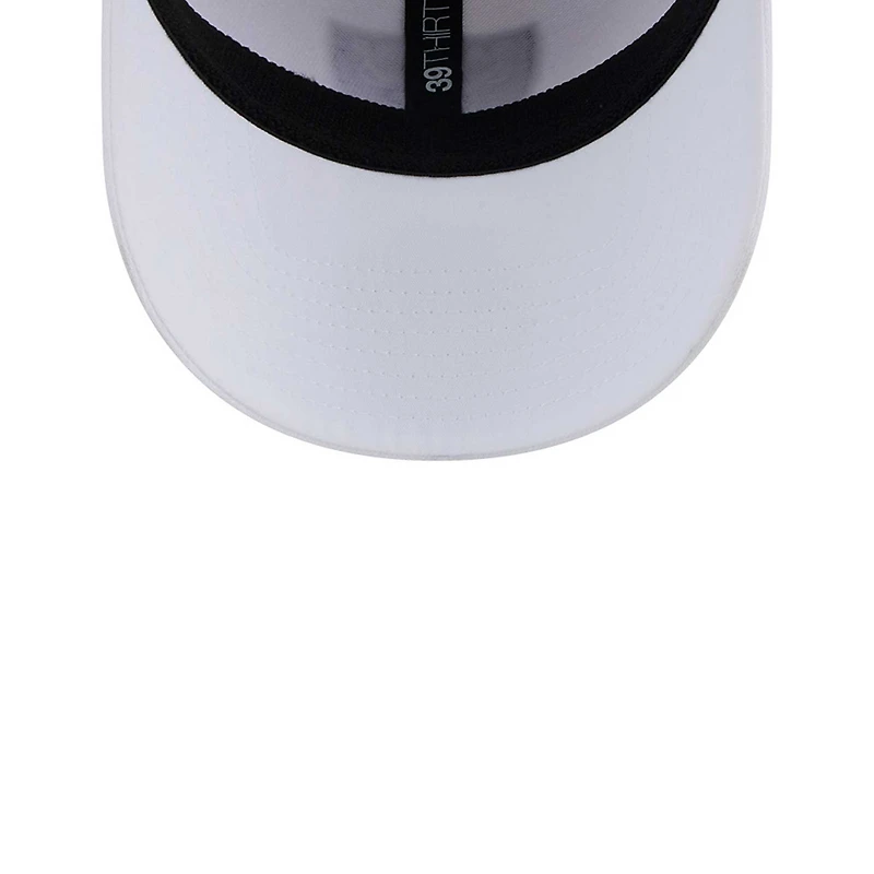 Casquette flexible principale 39THIRTY des Las Vegas Raiders New Era pour hommes, blanche