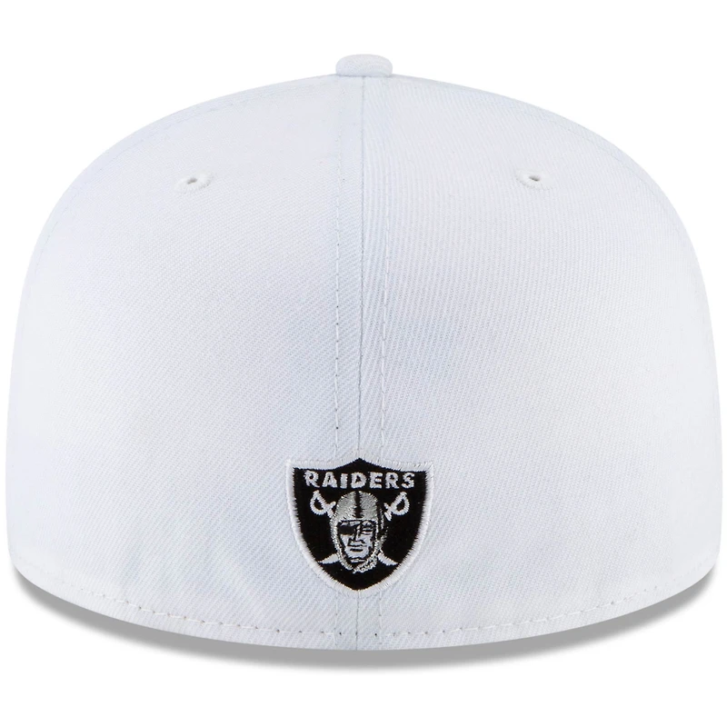 Casquette ajustée New Era Las Vegas Raiders Omaha 59FIFTY blanche pour homme