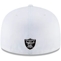 Casquette ajustée New Era Las Vegas Raiders Omaha 59FIFTY blanche pour homme