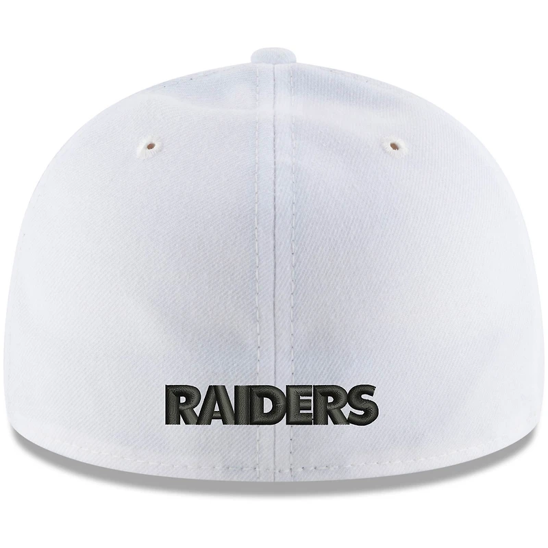 Men's New Era White Las Vegas Raiders Omaha Low Profile 59FIFTY Fitted Hat