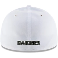 Men's New Era White Las Vegas Raiders Omaha Low Profile 59FIFTY Fitted Hat
