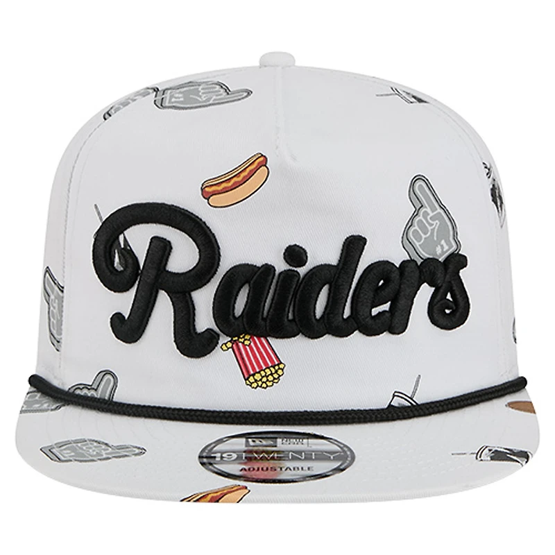 Men's New Era  White Las Vegas Raiders Team Cheer 19TWENTY Snapback Hat