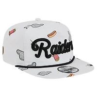 Casquette snapback New Era blanche pour homme, modèle 19TWENTY