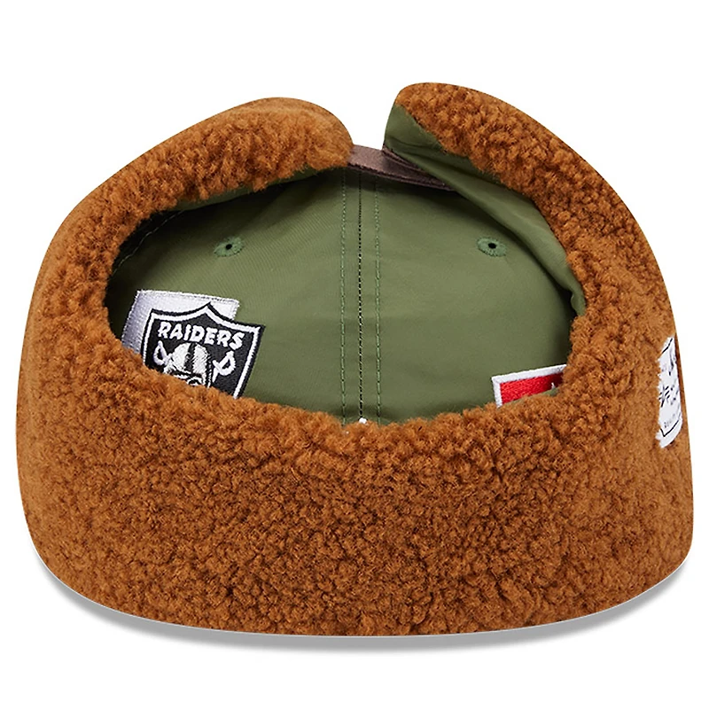 Men's New Era x Alpha Industries Olive Las Vegas Raiders Dog Ears 59FIFTY Fitted Hat