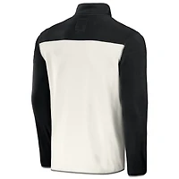 Men's NFL x Darius Rucker Collection by Fanatics Black/Cream Las Vegas Raiders Micro Fleece Quarter-Snap Jacket