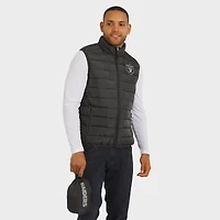 Men's NFL x Darius Rucker Collection by Fanatics Black Las Vegas Raiders Packable Full-Zip Vest with Travel Bag