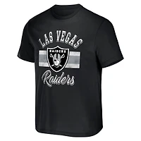 Men's NFL x Darius Rucker Collection by Fanatics Black Las Vegas Raiders Stripe T-Shirt