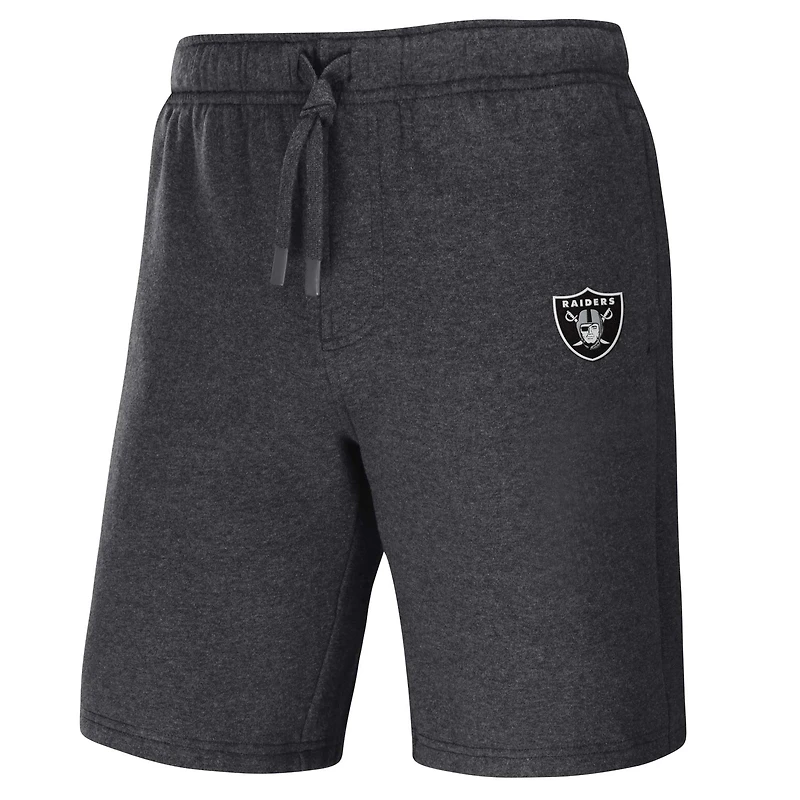 Collection NFL x Darius Rucker par Fanatics Heather Charcoal Las Vegas Raiders Logo Short pour homme