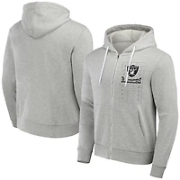 Collection NFL x Darius Rucker pour homme par Fanatics Gris chiné Las Vegas Raiders Domestic Full-Zip Hoodie
