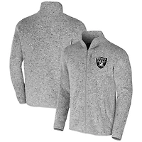 Men's NFL x Darius Rucker Collection by Fanatics Heather Gray Las Vegas Raiders Fleece Full-Zip Jacket