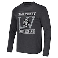 Men's NFL x Darius Rucker Collection by Fanatics Heathered Charcoal Las Vegas Raiders Long Sleeve T-Shirt