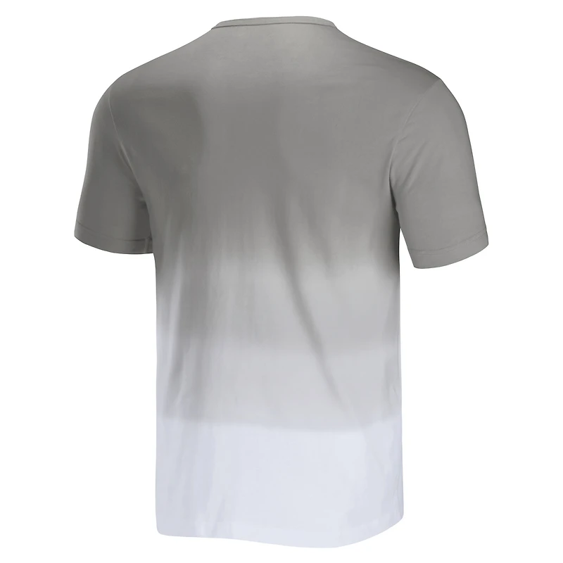 Men's NFL x Darius Rucker Collection by Fanatics Silver/White Las Vegas Raiders Dip Dye Pocket T-Shirt