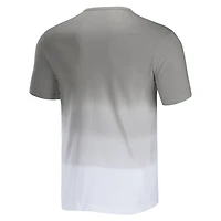 Men's NFL x Darius Rucker Collection by Fanatics Silver/White Las Vegas Raiders Dip Dye Pocket T-Shirt