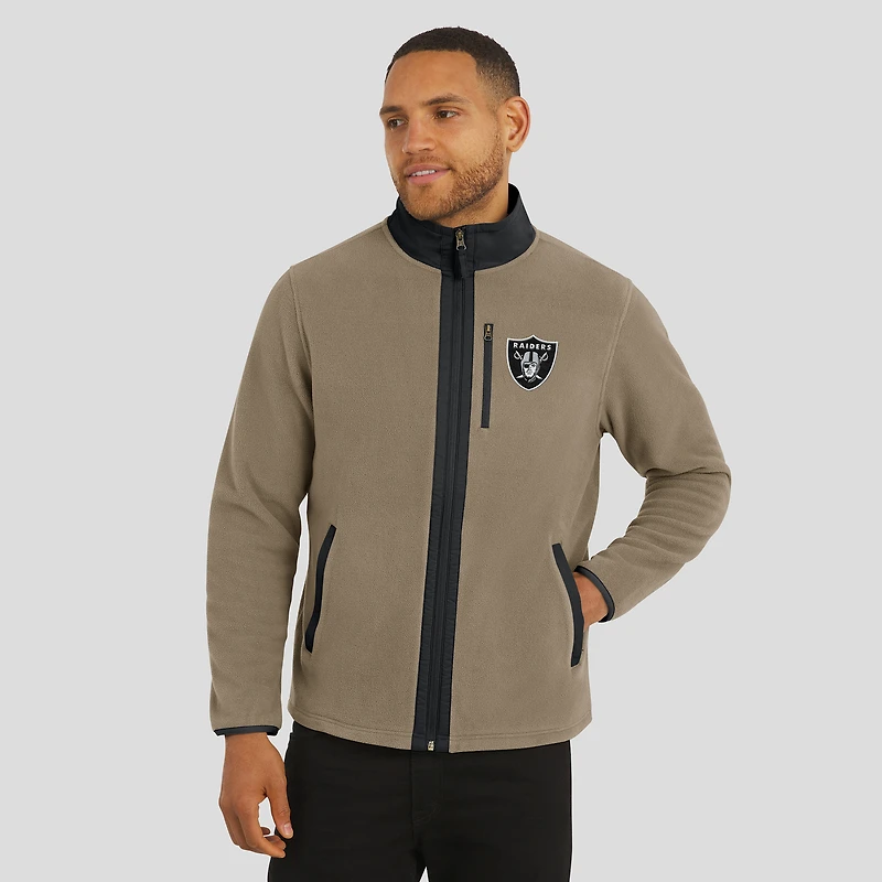 Men's NFL x Darius Rucker Collection by Fanatics  Tan Las Vegas Raiders Heavyweight Polar Fleece Full-Zip Jacket