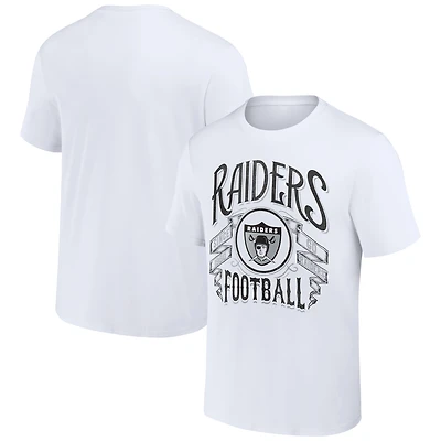 Collection NFL x Darius Rucker pour homme par Fanatics - T-shirt de football vintage Las Vegas Raiders blanc