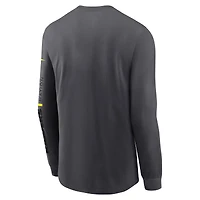 Men's Nike Anthracite Las Vegas Raiders Volt Performance Long Sleeve T-Shirt