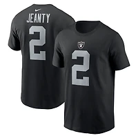 T-shirt Nike Ashton Jeanty noir pour homme avec nom et numéro des Las Vegas Raiders