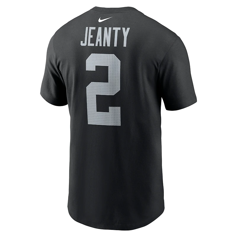 Men's Nike Ashton Jeanty Black Las Vegas Raiders Name & Number T-Shirt