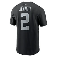 Men's Nike Ashton Jeanty Black Las Vegas Raiders Name & Number T-Shirt