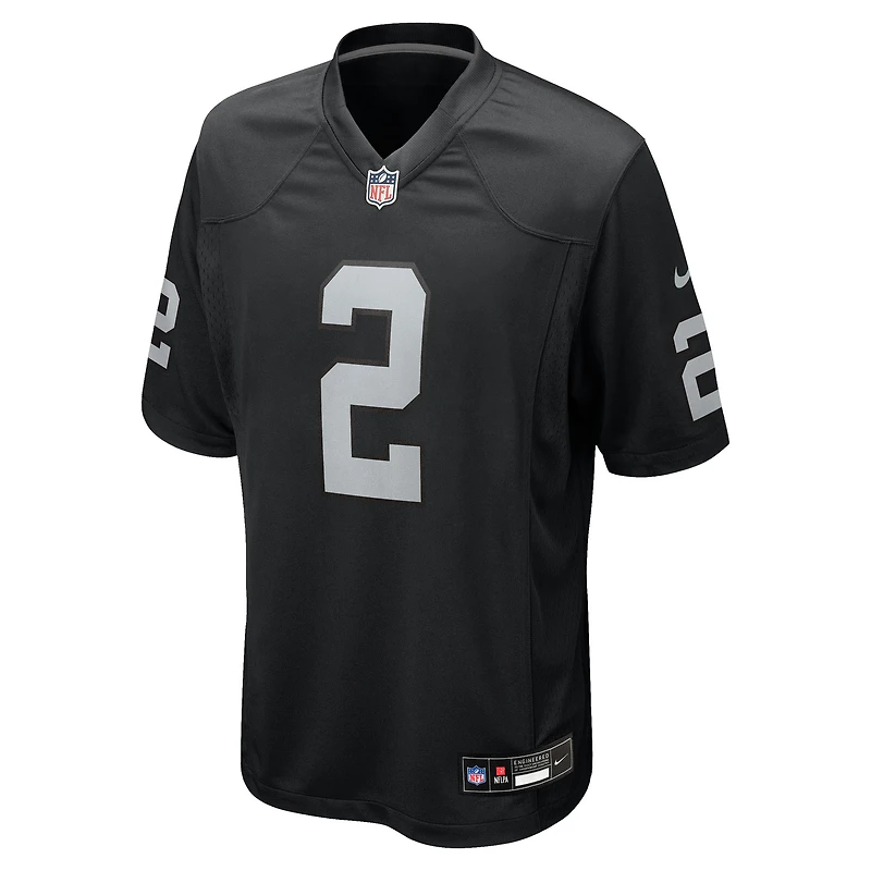 Maillot de match Nike Ashton Jeanty noir pour homme, équipe des Raiders Las Vegas