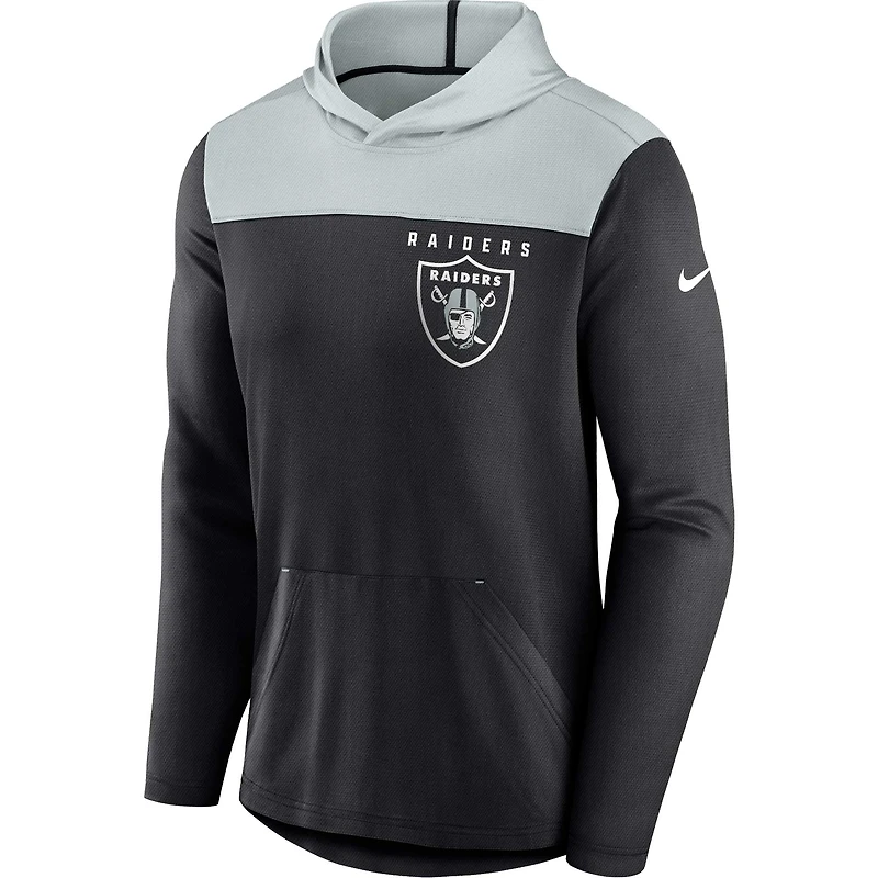 Men's Nike Black/Silver Las Vegas Raiders Athletic Lockup Lightweight Hoodie