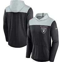 Men's Nike Black/Silver Las Vegas Raiders Athletic Lockup Lightweight Hoodie