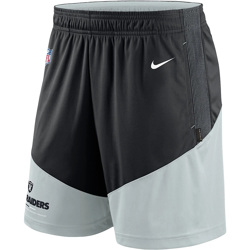 Men's Nike Black/Silver Las Vegas Raiders Primary Lockup Performance - Shorts