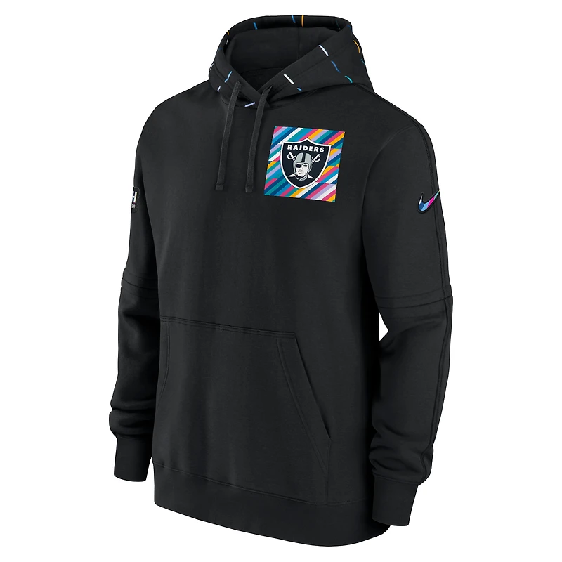 Men's Nike  Black Las Vegas Raiders 2023 NFL Crucial Catch Club Pullover Hoodie