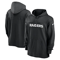 Men's Nike  Black Las Vegas Raiders 2023 Sideline Lightweight Performance Hooded Top