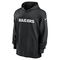 Men's Nike  Black Las Vegas Raiders 2023 Sideline Lightweight Performance Hooded Top