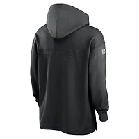 Men's Nike  Black Las Vegas Raiders 2023 Sideline Lightweight Performance Hooded Top