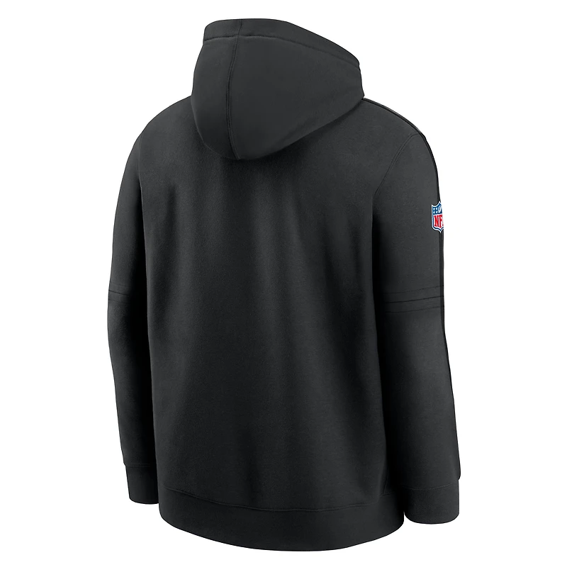 Men's Nike Black Las Vegas Raiders 2024 NFL Crucial Catch Club Pullover Hoodie