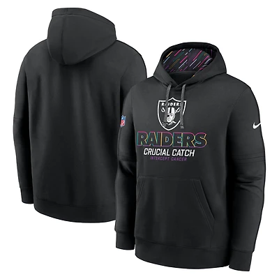 Men's Nike Black Las Vegas Raiders 2024 NFL Crucial Catch Club Pullover Hoodie