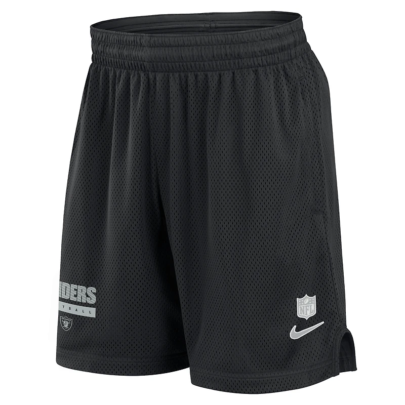Men's Nike Black Las Vegas Raiders 2024 Sideline Performance Mesh Shorts
