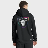 Men's Nike Black Las Vegas Raiders 2025 NFL Crucial Catch Sideline Standard Issue Dri-FIT Hoodie