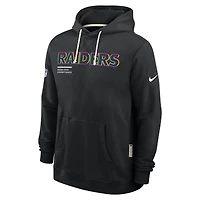 Men's Nike Black Las Vegas Raiders 2025 NFL Crucial Catch Sideline Standard Issue Dri-FIT Hoodie