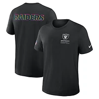 T-shirt Nike noir Las Vegas Raiders 2025 NFL Crucial Catch Tri-Blend Dri-FIT pour homme