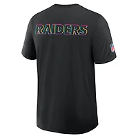 T-shirt Nike noir Las Vegas Raiders 2025 NFL Crucial Catch Tri-Blend Dri-FIT pour homme