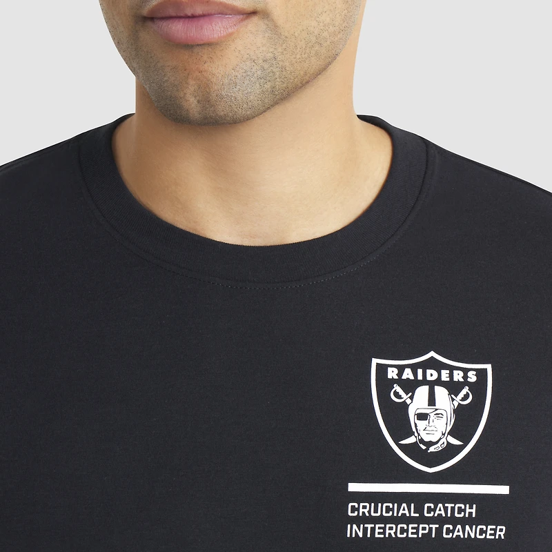 Men's Nike Black Las Vegas Raiders 2025 NFL Crucial Catch Tri-Blend Dri-FIT T-Shirt