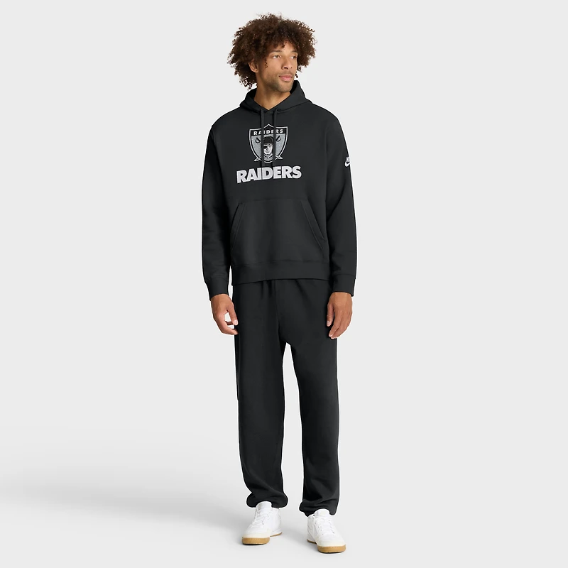 Sweat à capuche Nike noir pour homme, collection « Las Vegas Raiders Best Season Rewind Club ».