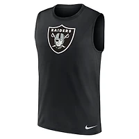 Débardeur Nike noir Las Vegas Raiders Blitz Legend Dri-FIT Muscle pour homme